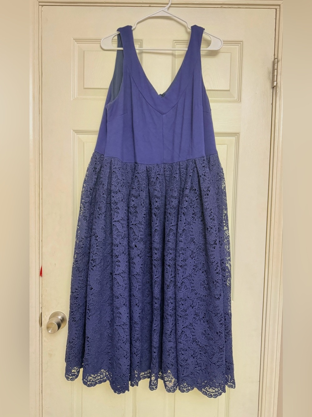 Eloquii Navy Lace A-Line Midi Dress